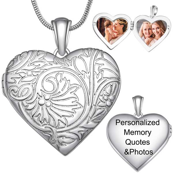 Heart Locket Necklace With Picture