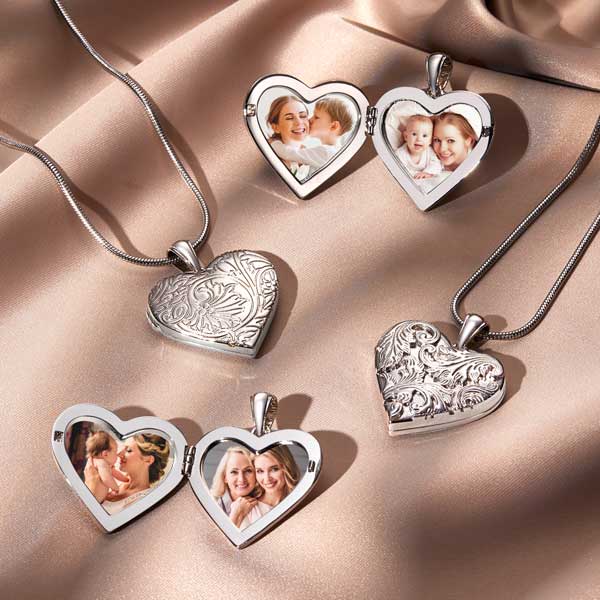 Heart Locket Necklace With Picture