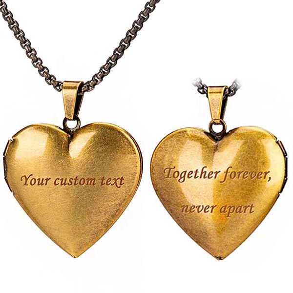 Personalized Heart Locket Necklace