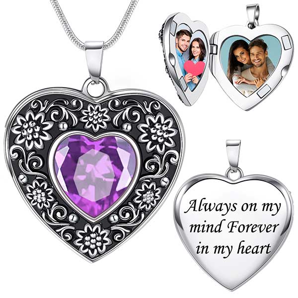 engraved locket necklace