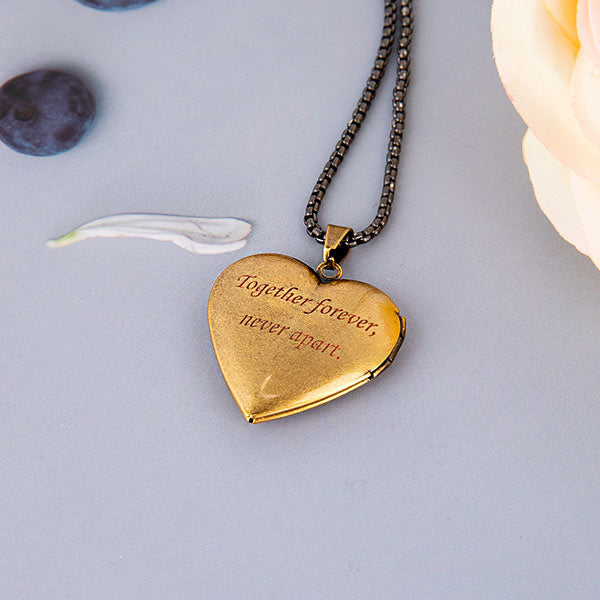 Personalized Heart Locket Necklace