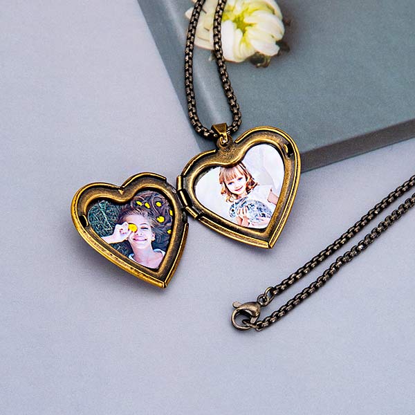 Heart Locket Pendant Necklace