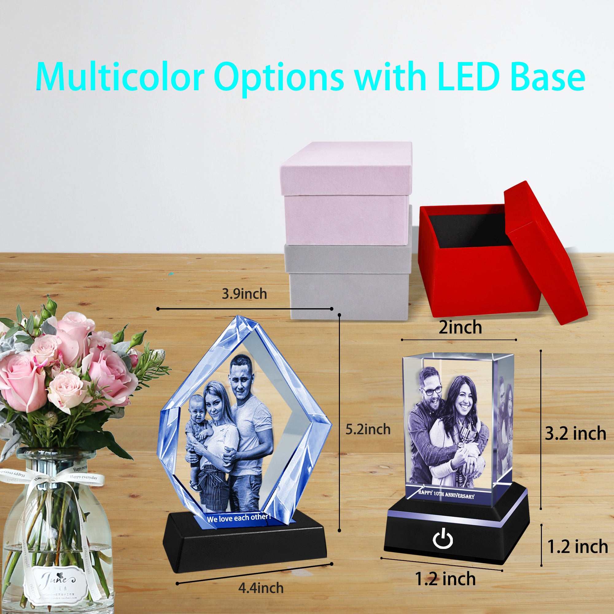 3D Photo Crystal Laser Engraved Crystal