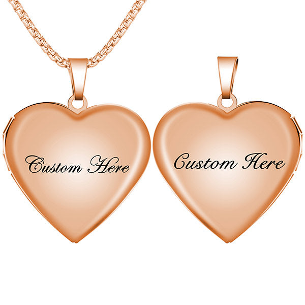 Personalized Heart Locket Necklace