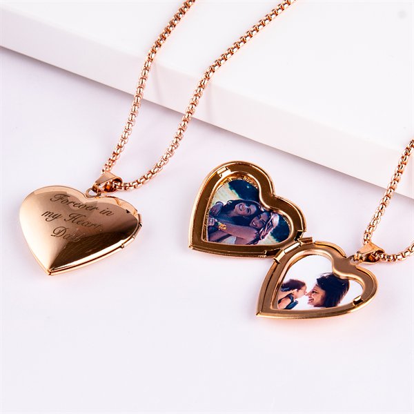 Personalized Heart Locket Necklace