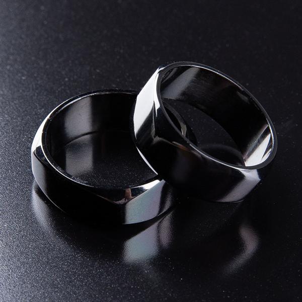 Titanium Steel  Engraved Mens Promise Ring