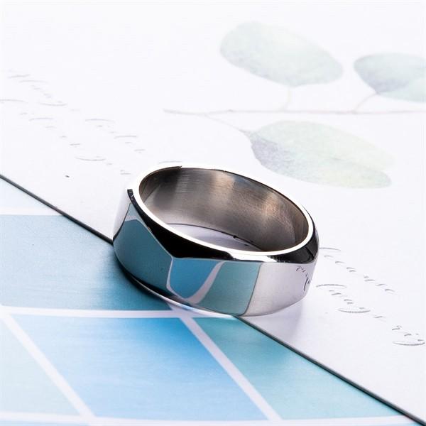 Titanium Steel  Engraved Mens Promise Ring