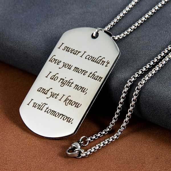 Sunshine Cases Second Amendment American - Silver Chrome Military Dog Tag  Luggage Tag Key Chain Metal Chain Necklace