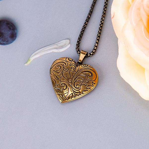 Heart Locket Pendant Necklace