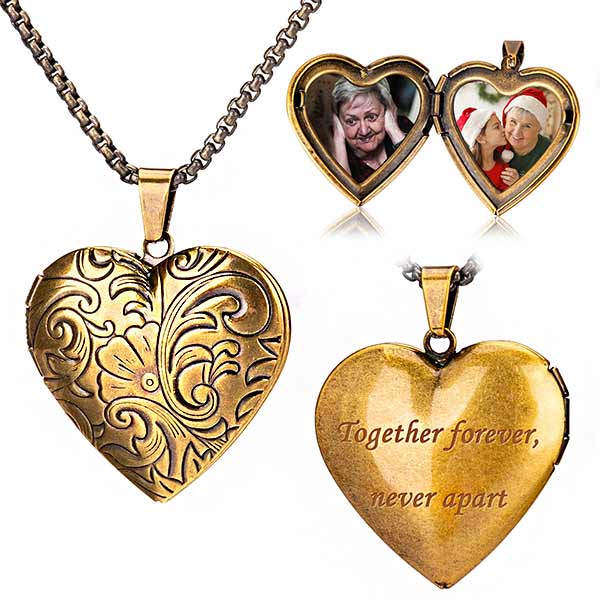 Heart Locket Pendant Necklace